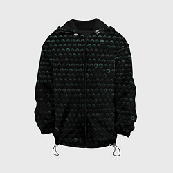 Куртка с капюшоном детская Текстура геометрия ромбы черны, цвет: 3D-черный