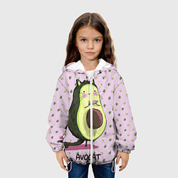 Куртка с капюшоном детская Авокадо Кот, цвет: 3D-белый — фото 2