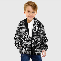 Куртка с капюшоном детская BILLIE EILISH БИЛЛИ АЙЛИШ, цвет: 3D-черный — фото 2