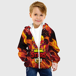 Куртка с капюшоном детская BRAWL STARS EVIL GENE ДЖИН, цвет: 3D-белый — фото 2