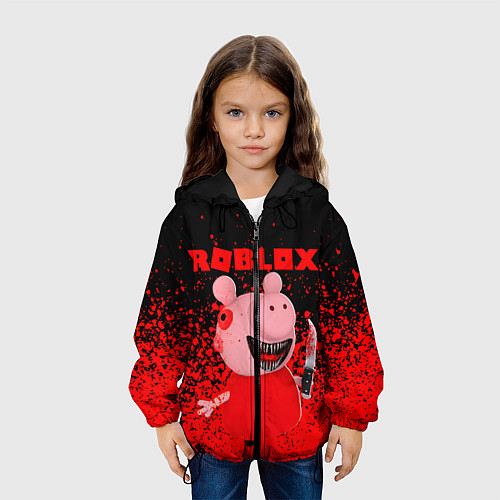 Детская куртка Roblox Piggy / 3D-Черный – фото 3