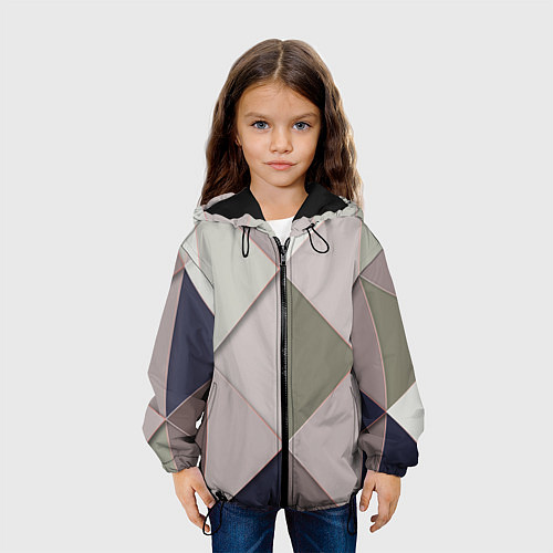 Детская куртка Треугольники / 3D-Черный – фото 3