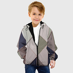 Куртка с капюшоном детская Треугольники, цвет: 3D-черный — фото 2