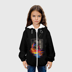 Куртка с капюшоном детская Треш, цвет: 3D-белый — фото 2
