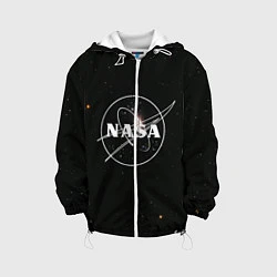 Куртка с капюшоном детская NASA l НАСА S, цвет: 3D-белый