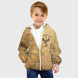 Куртка с капюшоном детская Дагестан в золоте, цвет: 3D-белый — фото 2
