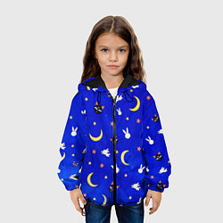 Куртка с капюшоном детская Sailor Moon, цвет: 3D-черный — фото 2