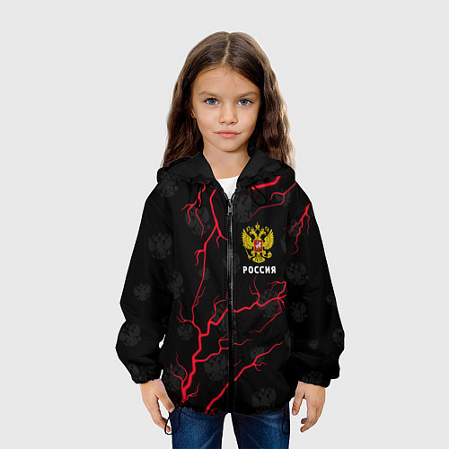 Детская куртка РОССИЯ RUSSIA / 3D-Черный – фото 3