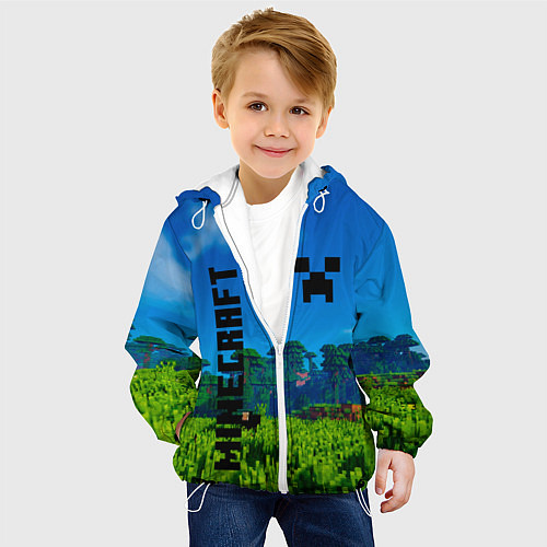 Детская куртка Minecraft Майнкрафт / 3D-Белый – фото 4