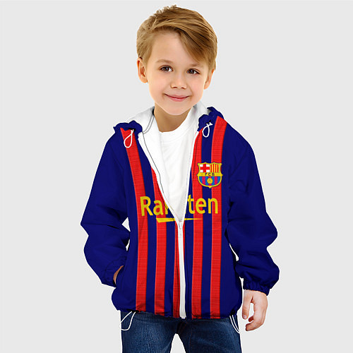 Детская куртка Барселона 2020-2021 г / 3D-Белый – фото 4