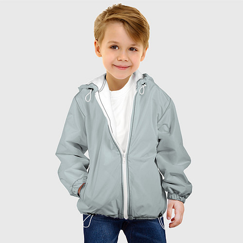 Детская куртка Радуга v5 - голубой / 3D-Белый – фото 4