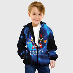 Куртка с капюшоном детская Sonic SEGA, цвет: 3D-черный — фото 2