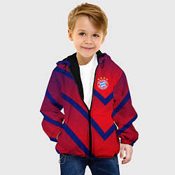 Куртка с капюшоном детская ФК БАВАРИЯ, цвет: 3D-черный — фото 2
