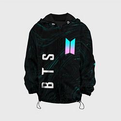 Куртка с капюшоном детская BTS БТС, цвет: 3D-черный
