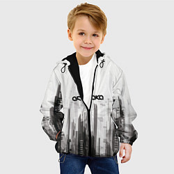 Куртка с капюшоном детская Cyberpunk 2077 Arasaka, цвет: 3D-черный — фото 2
