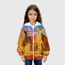 Куртка с капюшоном детская Египет Пирамида Хеопса, цвет: 3D-белый — фото 2