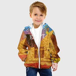 Куртка с капюшоном детская Египет Пирамида Хеопса, цвет: 3D-белый — фото 2