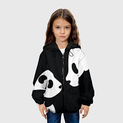 Куртка с капюшоном детская Panda, цвет: 3D-черный — фото 2