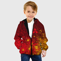 Куртка с капюшоном детская MITSUBISHI МИТСУБИСИ, цвет: 3D-черный — фото 2