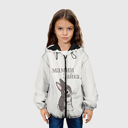 Куртка с капюшоном детская Мамин зайка, цвет: 3D-черный — фото 2