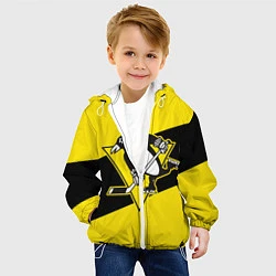 Куртка с капюшоном детская Питтсбург Пингвинз, цвет: 3D-белый — фото 2