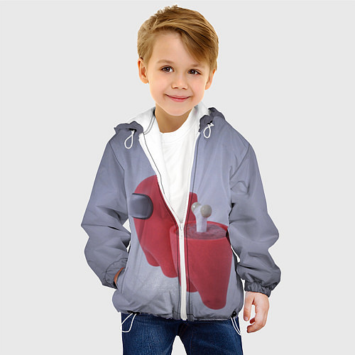 Детская куртка Among Us - Human / 3D-Белый – фото 4