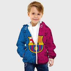 Куртка с капюшоном детская FC BARCELONA, цвет: 3D-белый — фото 2