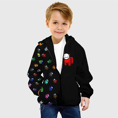 Детская куртка AMONG US - Impostor / 3D-Черный – фото 4