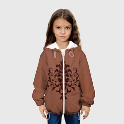 Куртка с капюшоном детская Симметричный узор, цвет: 3D-белый — фото 2