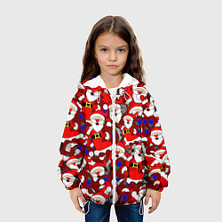 Куртка с капюшоном детская Русский Санта Клаус, цвет: 3D-белый — фото 2
