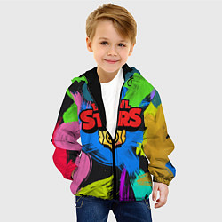 Куртка с капюшоном детская Brawl Stars Brush, цвет: 3D-черный — фото 2