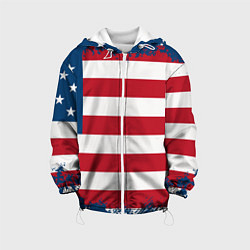 Куртка с капюшоном детская Америка, цвет: 3D-белый