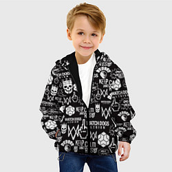 Куртка с капюшоном детская WATCH DOGS LEGION, цвет: 3D-черный — фото 2