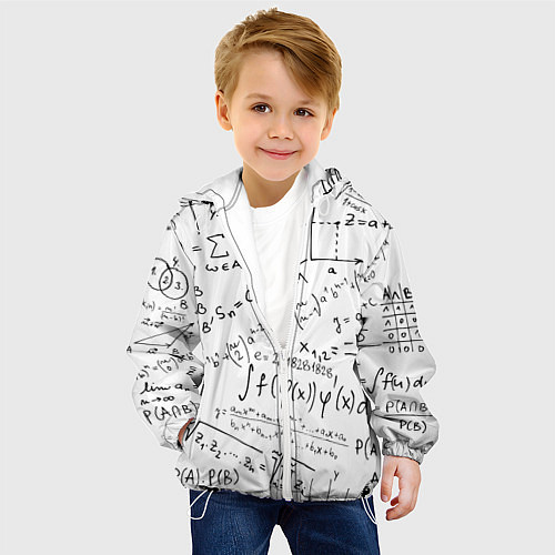 Детская куртка Мама,я математик! / 3D-Белый – фото 4