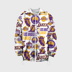 Куртка с капюшоном детская LAKERS LOGO, цвет: 3D-белый