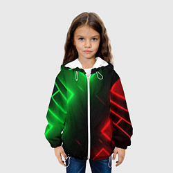 Куртка с капюшоном детская Geometry Z, цвет: 3D-белый — фото 2