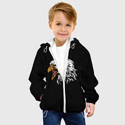 Куртка с капюшоном детская Орёл, цвет: 3D-белый — фото 2