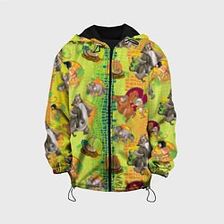 Куртка с капюшоном детская Jungle Book pattarn, цвет: 3D-черный