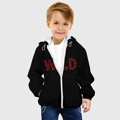 Детская куртка WILD надписями / 3D-Белый – фото 4