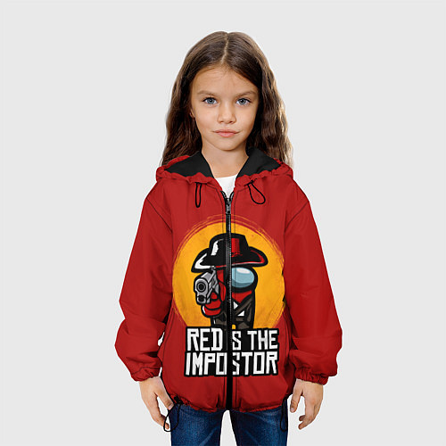 Детская куртка Red Is The Impostor / 3D-Черный – фото 3