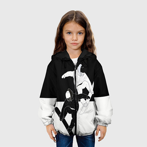 Детская куртка Сноубордисты / 3D-Черный – фото 3