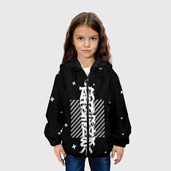 Куртка с капюшоном детская CYBER calligraphy, цвет: 3D-черный — фото 2