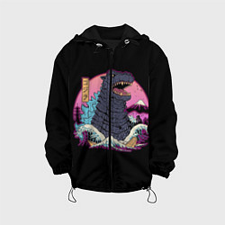 Куртка с капюшоном детская Godzilla, цвет: 3D-черный