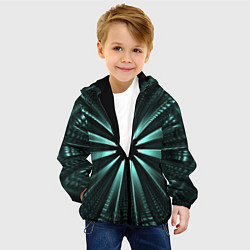 Куртка с капюшоном детская Фантастический туннель, цвет: 3D-черный — фото 2