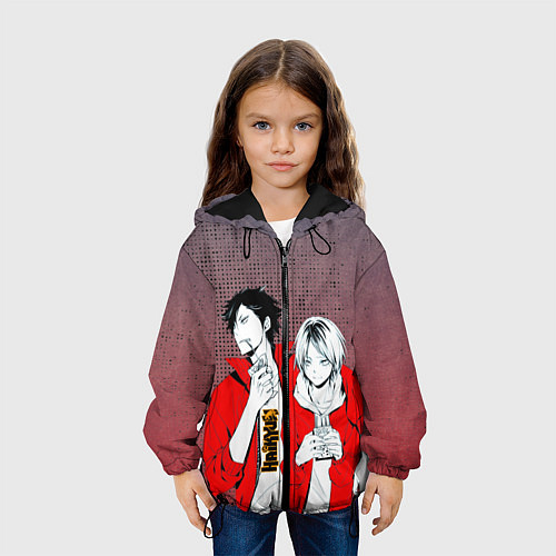 Детская куртка Haikyu!!! / 3D-Черный – фото 3