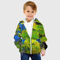 Куртка с капюшоном детская Листва, цвет: 3D-белый — фото 2