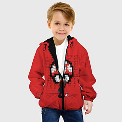 Куртка с капюшоном детская Mario, цвет: 3D-черный — фото 2