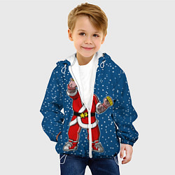 Куртка с капюшоном детская Санта Хипстер, цвет: 3D-белый — фото 2