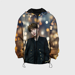 Куртка с капюшоном детская MIN YOONGI, цвет: 3D-черный