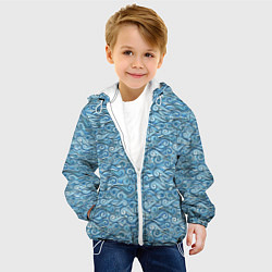 Куртка с капюшоном детская Море волнуется, цвет: 3D-белый — фото 2